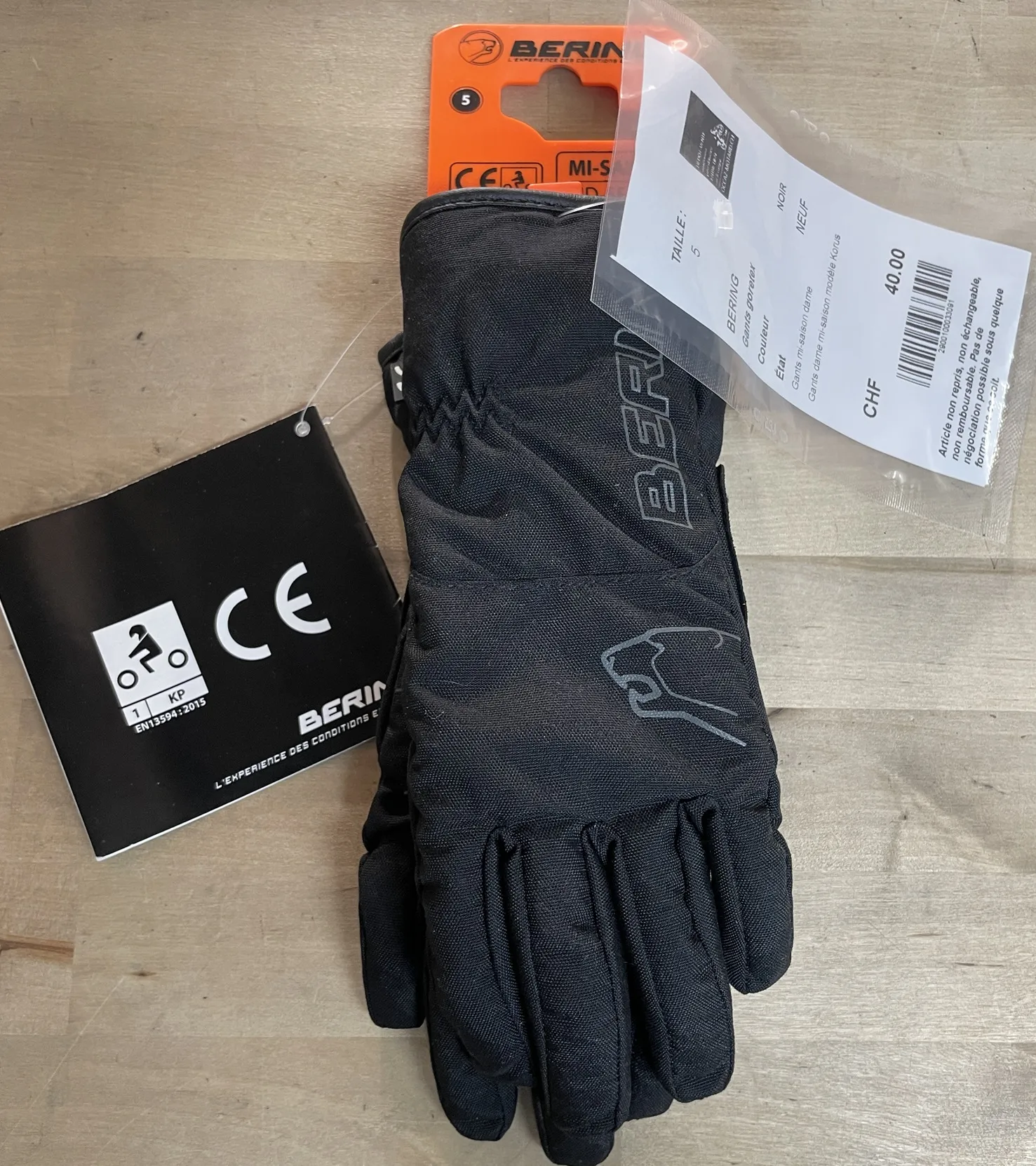 [NEUF] Gants goretex Bering mi-saison pour dame - Taille 5