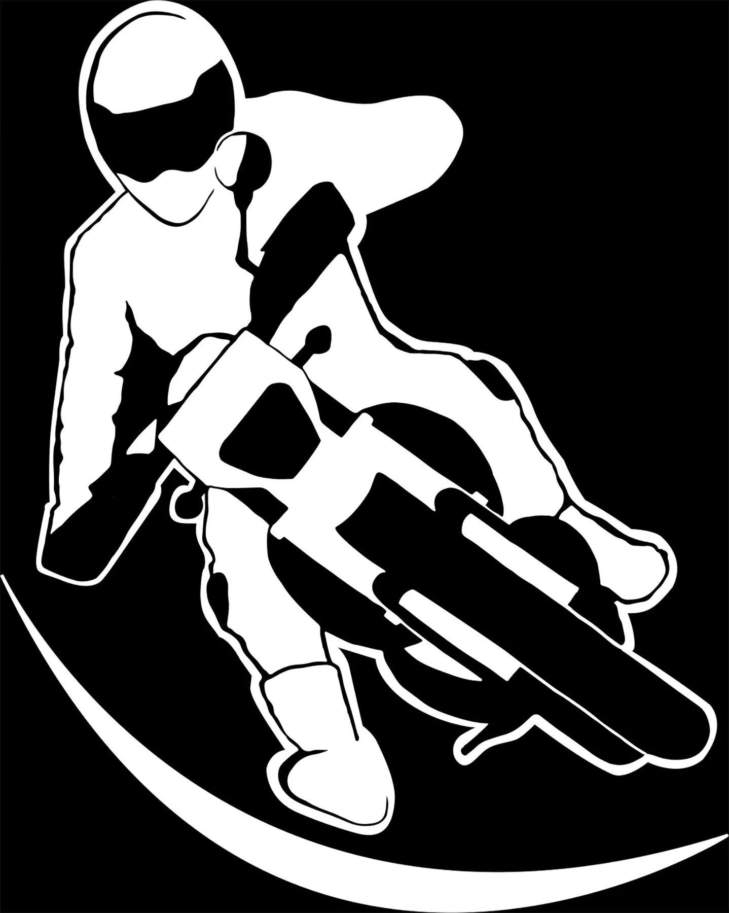 [NEUF] Sticker Supermoto Blanc